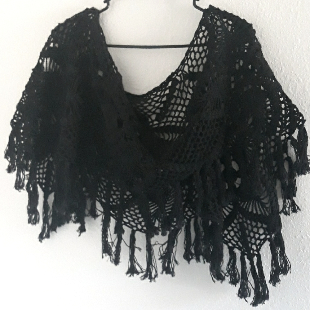 Crochet bikini top coverup